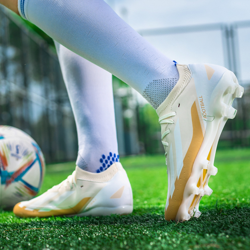 Zapatos de fútbol juveniles unisex para exteriores, para entrenamiento en césped y competición, con tacos largos AG y tacos cortos TF. image 3
