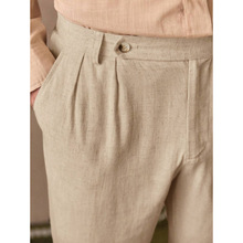 M 22077 Men's linen wrinkle casual suit pants ��ʿ�����岼��