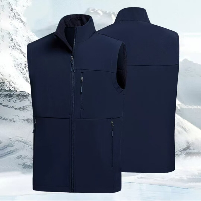 Work Vest Men's Spring and Autum New Stand-Up Collar Outdoor Windproof and Waterproof Soft Shell Vest Men's Sports Running Vest Work Vest Men's Spring and Autum New Stand-Up Collar Outdoor Windproof and Waterproof Soft Shell Vest Men's Sports Running Vest