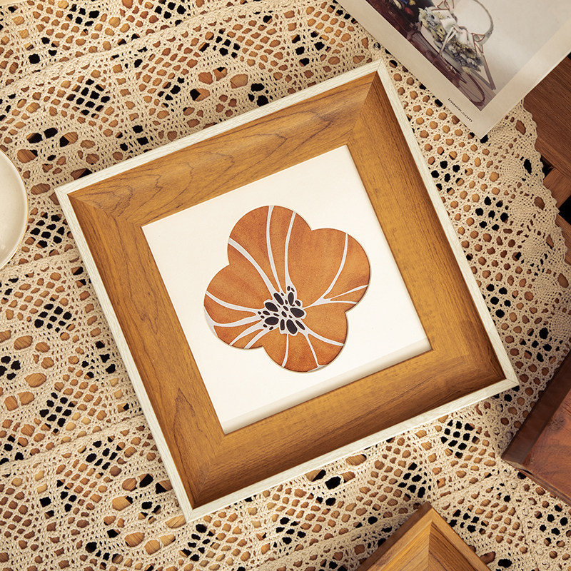 New Chinese-Style Song Brocade Picture Frame 5inch 6inch 7inch 8inch Oil Painting Frame Vintage Wall Hanging Creative Retro Display Stand New Chinese-Style Song Brocade Picture Frame 5inch 6inch 7inch 8inch Oil Painting Frame Vintage Wall Hanging Creative Retro Display Stand