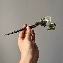 初雪の松の木〜明月松間模擬松竹の枝ヘアピン女性の新しい中国風のライト高級古代スタイルのチャイナドレスヘアアクセサリー