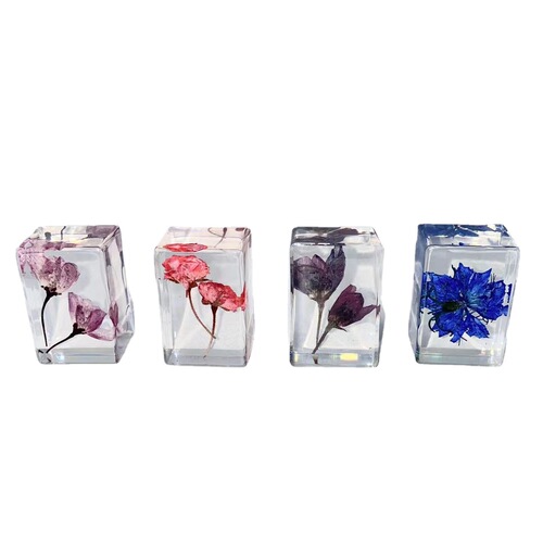 Avivi Brand Hand-Droplet Resin Dried Flower Bookend Transparent Amber Dried Flower Specimen Hot Selling New Product