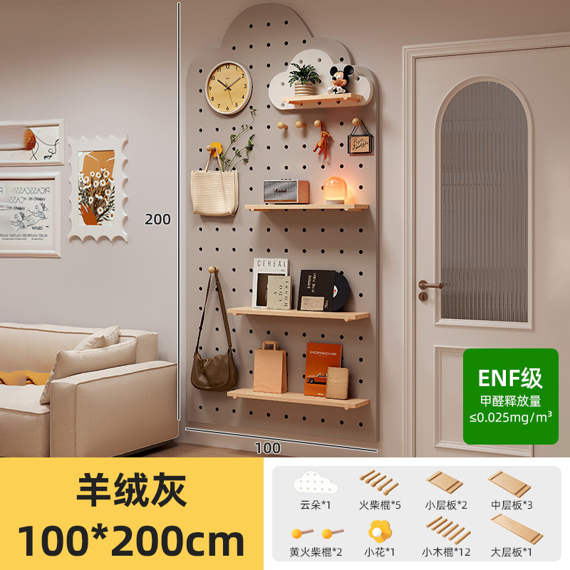 Conejo bebé agujero agujero tablero estante de madera sólida pared de modelado accesorios de pared colgando pared tablero de madera estante de exhibición