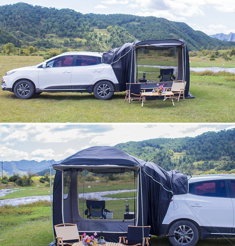 Car Rear Tent, Multi-Functional Car Sunshade, Camping Quick-Open Canopy, Side Tent, Car Side Extension Tent, Quick-Open Tent