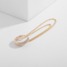 东大门网红气质款耳夹耳扣微镶锆石链条流苏耳骨夹个性无耳洞耳饰