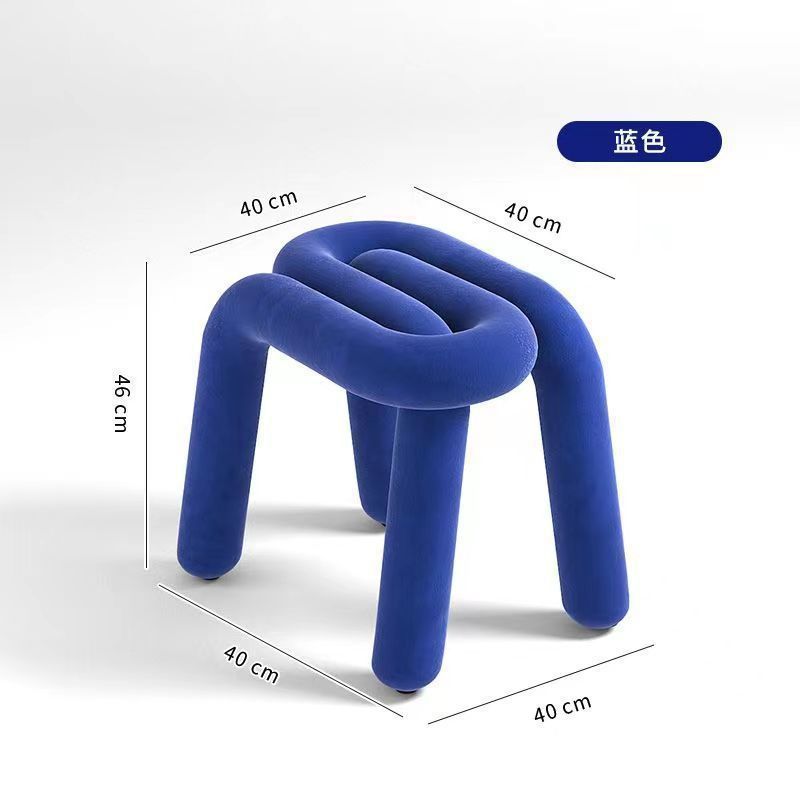 创意弯管设计网红化妆凳子个性休闲异形椅服装店设计师简约餐椅|undefined
