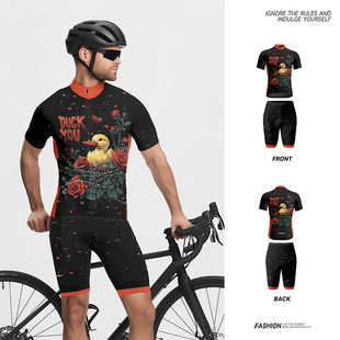 Cartoon Fun Outdoor Road Bike Riding Clothing Niche Summer Bicycle Riding Clothing Men's and Women's Sports suit