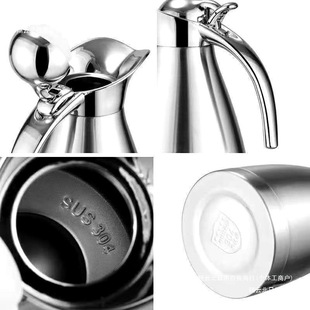 Event Set Stainless Steel Coffee Vacuum Thickened Opening Thermos Kettle Gift Push-Type Large-Capacity Water Bottle