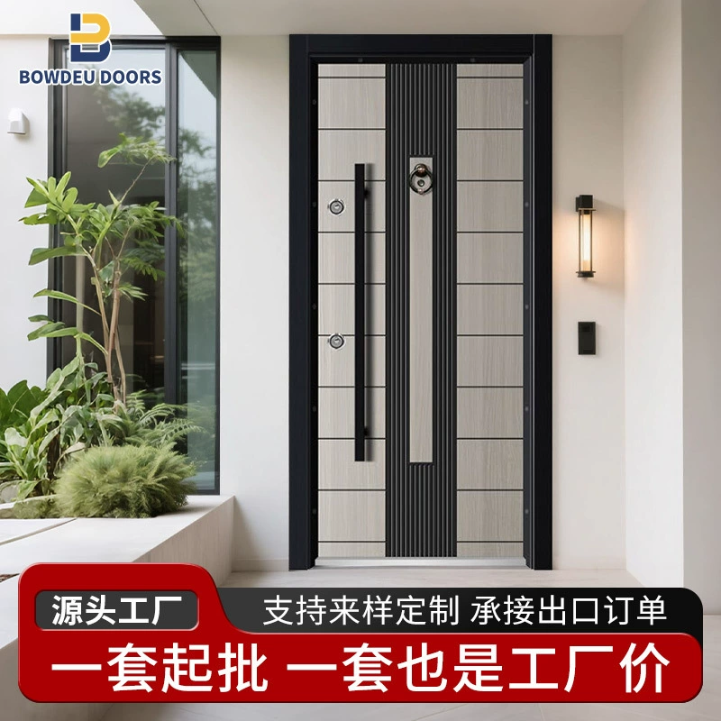 Изготовленная на заказ турецкая входная дверь, противовзломная дверь для дома, дверь из сборных деревянных элементов, экспорт в Турцию, стальная дверь