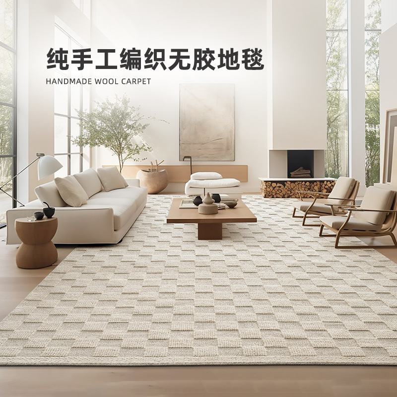 Fábrica de fuente alfombra de sala de estar de alta gama hecha a mano alfombra de cama doméstica alfombra de mesa de té alfombra sin pegamento al por mayor alfombra sucia