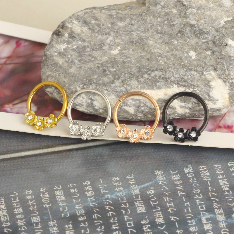 Pointed titanium steel lip stud product view