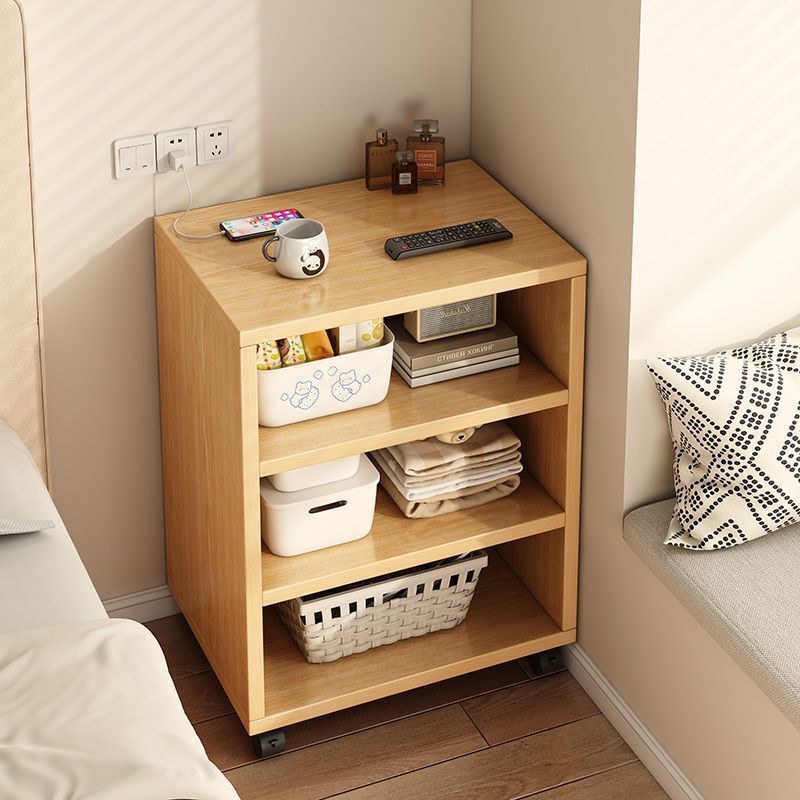 Bedside Table with Wheels, Removable Storage Rack, Study Student Simple Storage Bookcase, Office Side Cabinet