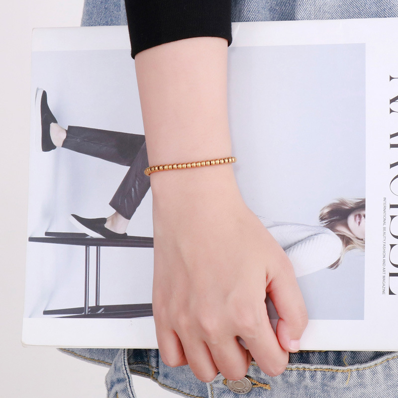 304 Stainless Steel Chain Material PVD Coated 18K Gold Plated Geometric Stainless Steel Fashion Waterproof Non Tarnish Titanium Steel Bracelets