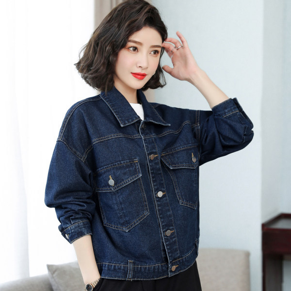 Real Shot of Denim Jacket for Women Spring & Fall 2024 New Loose Large Size Outwear Hong Kong Style Women's Jacket Denim Top Real Shot of Denim Jacket for Women Spring & Fall 2024 New Loose Large Size Outwear Hong Kong Style Women's Jacket Denim Top