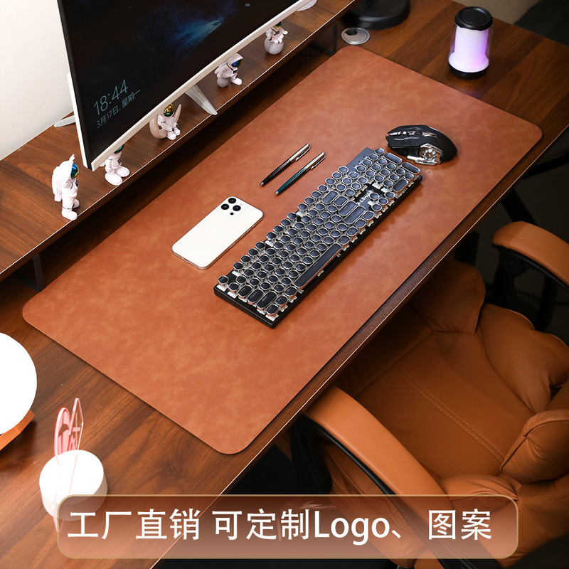 Vintage Cowhide Pattern Super Large Mouse Pad Dirty Resistant Waterproof Double-Sided Desk Mat Office Computer Mat Learning Mat Desk Mat