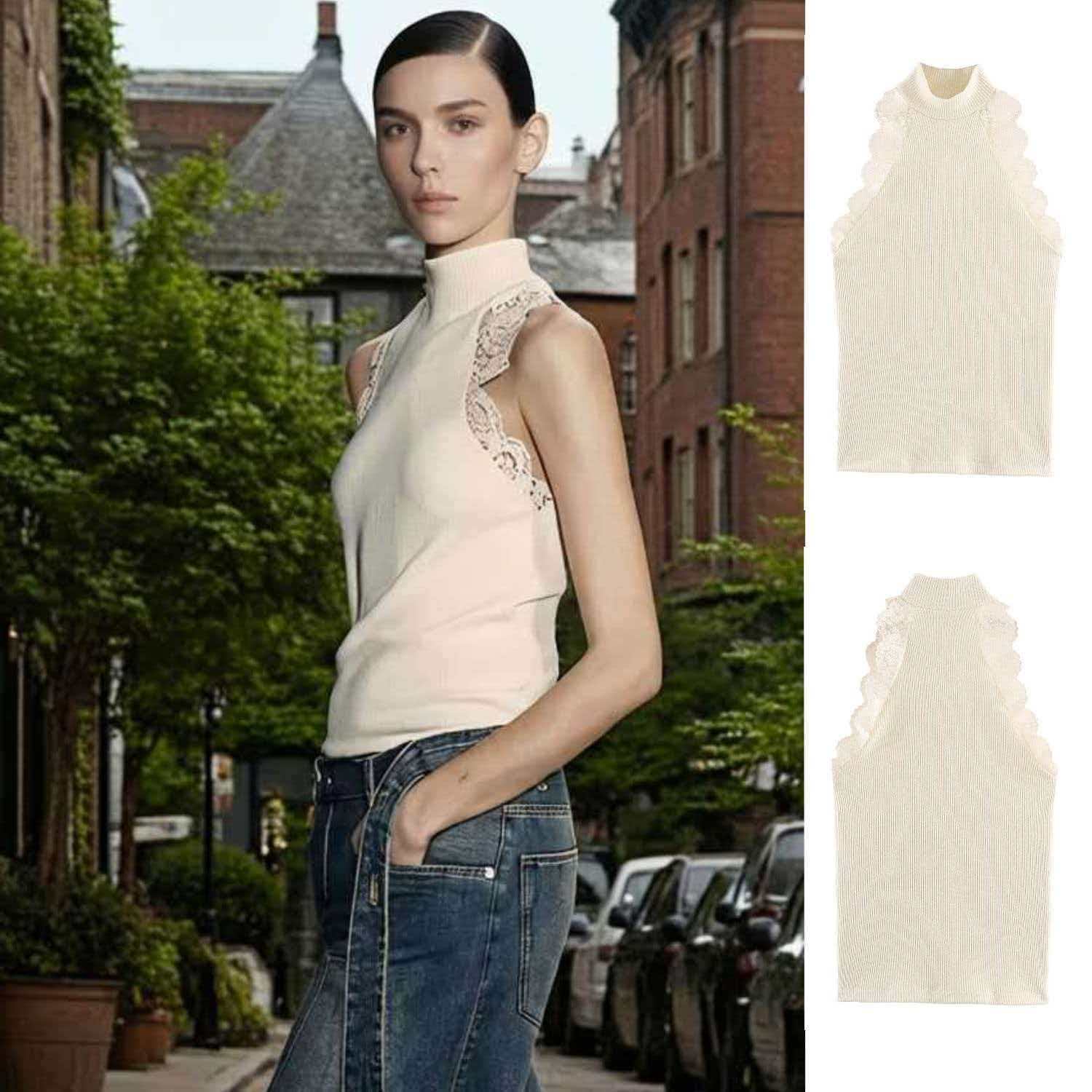 summer knitted vest sleevless