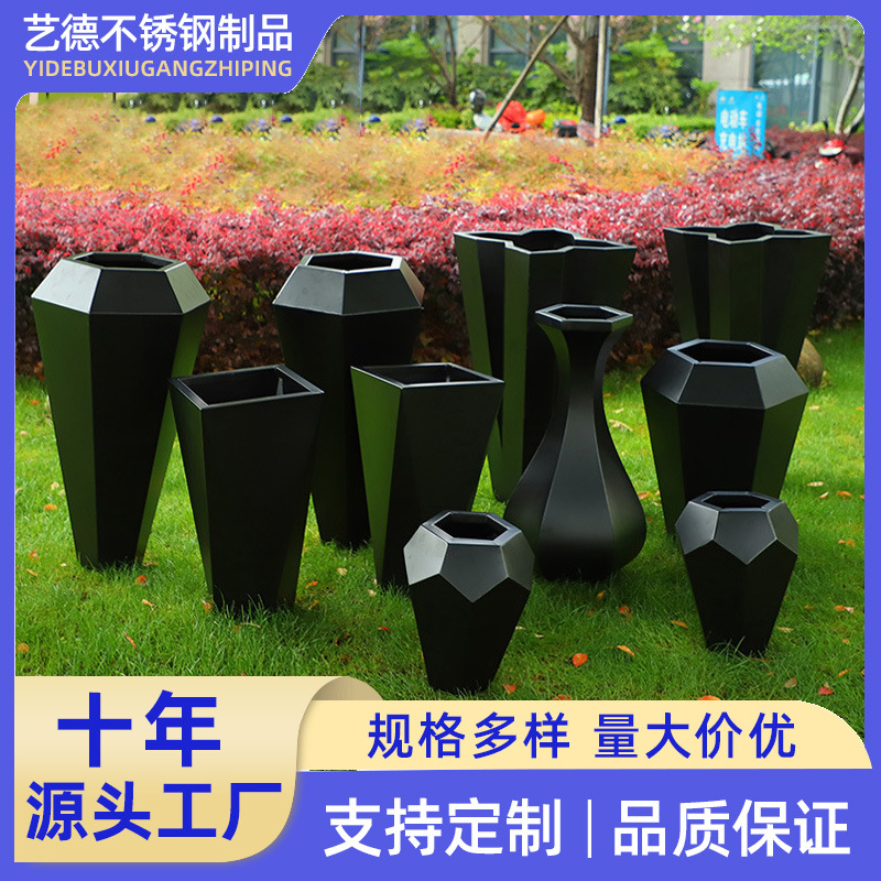 不锈钢大型花盆  装饰花盆 厂家直供 可定  制 量大从优