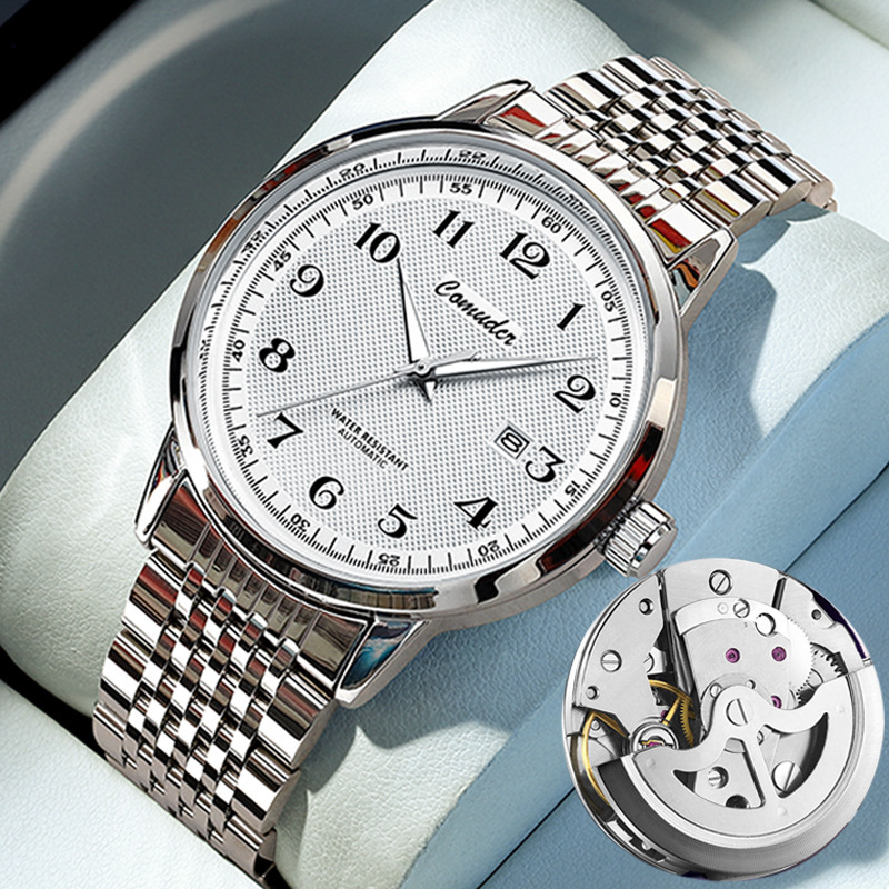 Fully Automatic Imitation Mechanical Watch Men's Watch Men's Hollow Waterproof Trendy Luminous Calendar Douyin Kuaishou Dropshipping