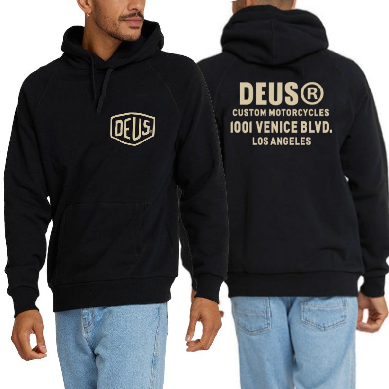 DEUS EX MACHINA Solid Hoodie Fashion Long Sleeve Sweatshirt
