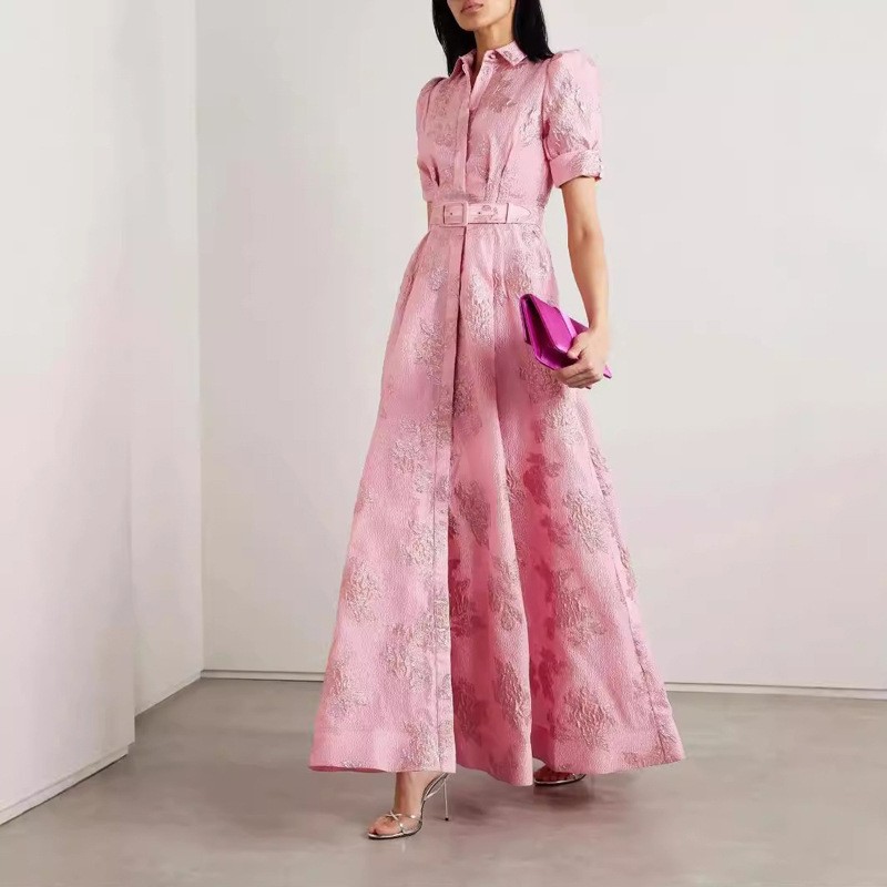 Vestido elegante francés europeo y americano transfronterizo 2025 estilo de verano estación independiente nuevo producto temperamento retro moda falda larga delgada