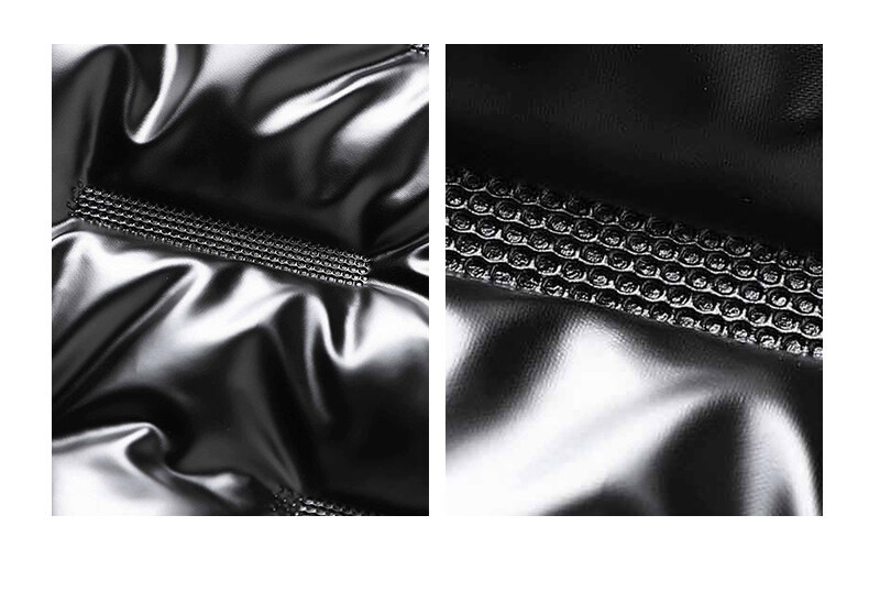 2023 Winter New Solid Color Bright Face Men's Casual Slim Fit Stand Collar Thick Cotton Jacket_voghion.com