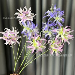 仿真3头彼岸花风雨兰 蔓珠华沙婚庆婚礼布置莫奈花园造景家居装饰