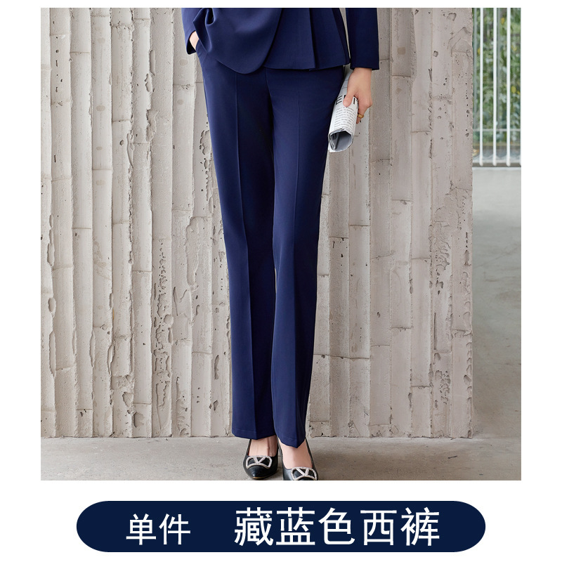 黑色职业西装套装女春秋新款高端美容师工作服珠宝店酒店前台工装|undefined