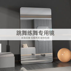 ダンス専用鏡家庭用ダンスルームのフィットネス練習室の大きな床置き鏡移動式壁掛け全身服装鏡