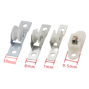 4 Pieces of Screen Window Pulleys, Aluminum Alloy Old-Fashioned Sliding Door and Window Pulleys, Copper Wheels, Plastic Steel Sliding Door and Window Nylon Wheels