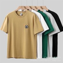 港风短袖男装棉打底衫T恤潮牌潮流2025新款宽松青少年半袖夏季批