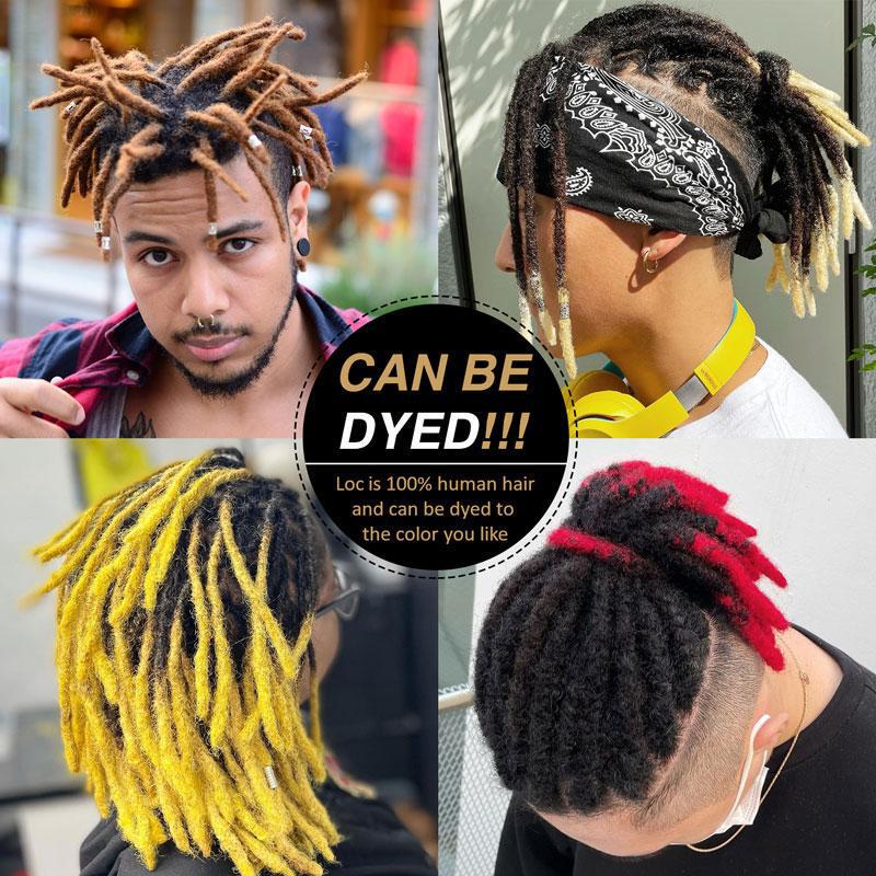 Hot-Selling Real Human Hair Dreadlocks in Stock, Pure Human Hair, 0.4 Diameter, Ten Pieces, Hand-Crocheted Human Hair