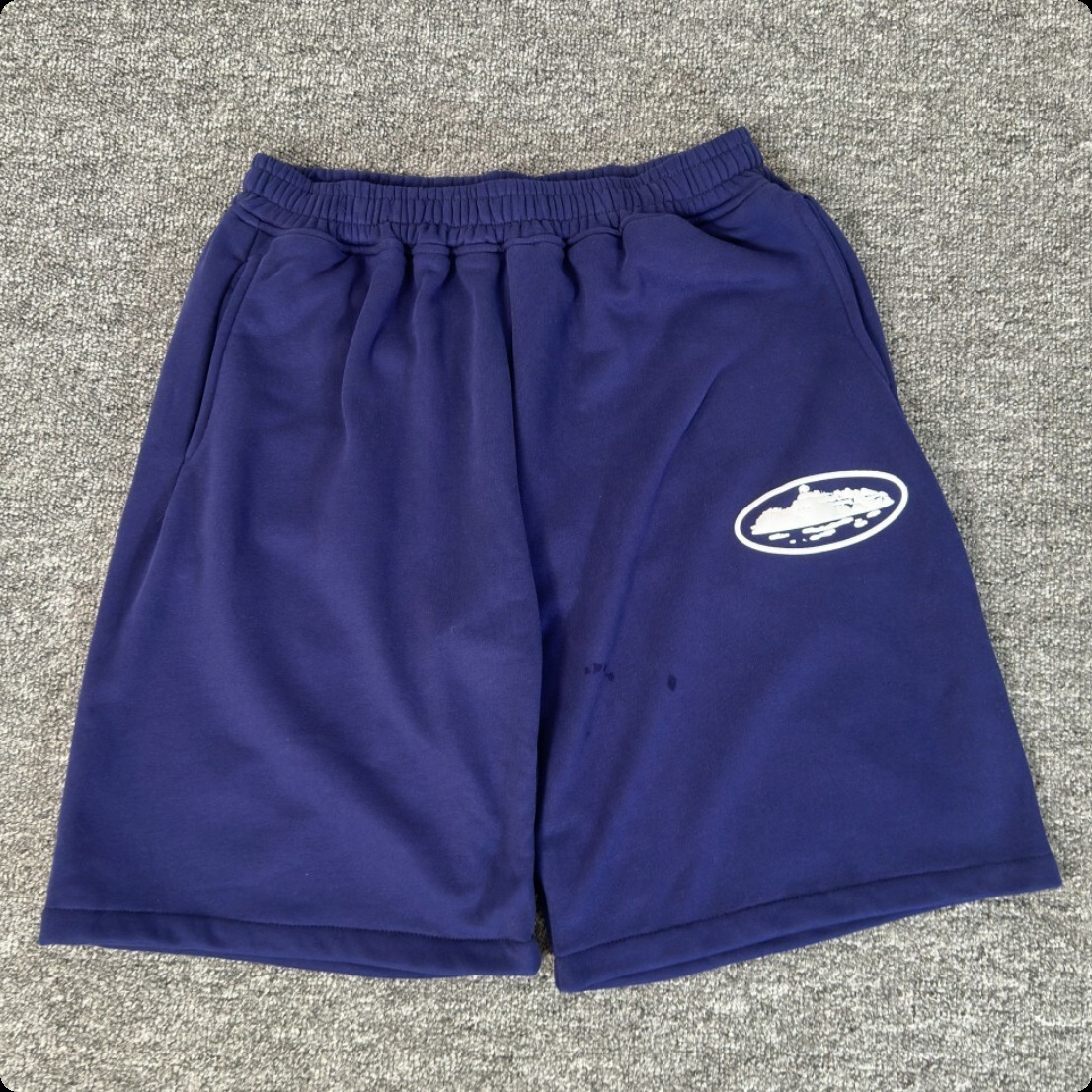 Corteiz Alcatraz Sweat Shorts Puff Print Purple