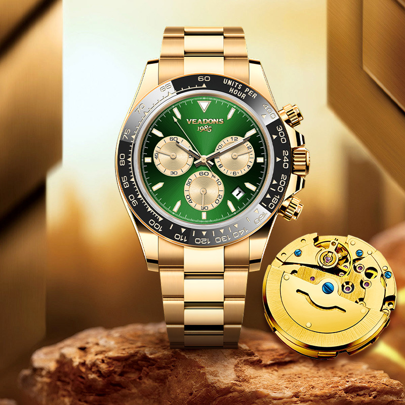 Cross-Border Daytona Watch Men's Imitation Mechanical Transparent Quartz Watch Tk Amazon Foreign Trade Factory Wholesale