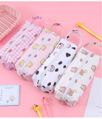 學生萌物收納卡通文具盒女孩子小學生鉛筆盒女生可愛大容量筆袋