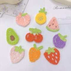 ニット刺繍フルーツ布ステッカー DIY 子供服靴帽子靴下ヘアピン帽子アクセサリーアクセサリー漫画フルーツ