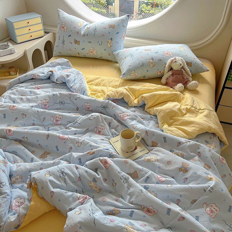 키튼타임블루 [슈퍼소프트 알몸수면 더블 레이어 거즈 여름이불]