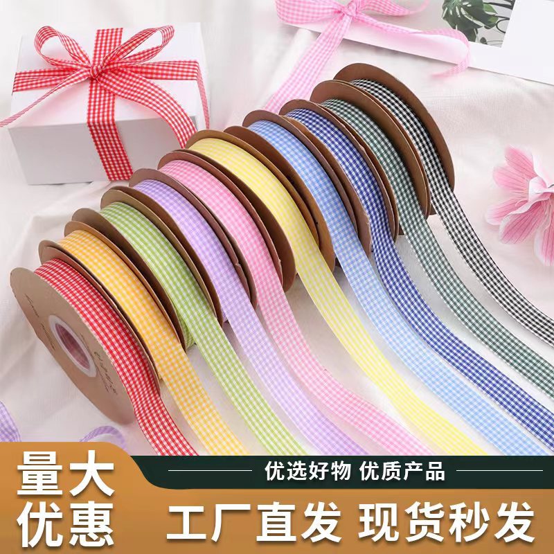 2cm Special Price Plaid Ribbon Baking Packaging Ribbon Flower Bouquet Cake Box Cloth Ribbon Grids 1cm Pattern Satin Ribbon 2cm Special Price Plaid Ribbon Baking Packaging Ribbon Flower Bouquet Cake Box Cloth Ribbon Grids 1cm Pattern Satin Ribbon