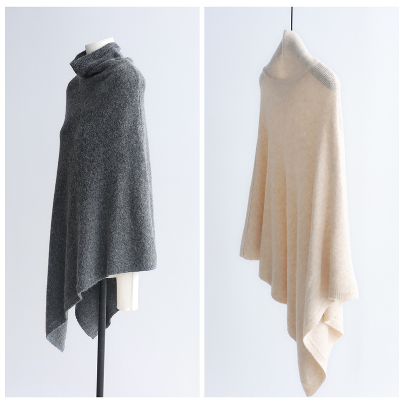 Irregular Turtleneck Sweater Cape 25 Autumn and Winter Fashionable Little Camel Velvet Knitwear Shawl Lazy Casual Blouse Top Irregular Turtleneck Sweater Cape 25 Autumn and Winter Fashionable Little Camel Velvet Knitwear Shawl Lazy Casual Blouse Top
