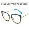 Fashionable metal brand trend glasses, cat's eye, European style