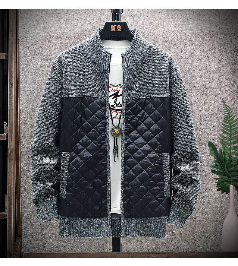 Herren Strickjacke Mit Reißverschluss Für Herbst Und Winter_voghion.com