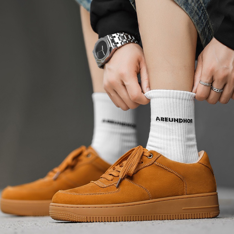 [Cuero de vaca de cabeza] 2025 zapatos de cuero auténticos de nicho de moda transpirables de suela gruesa transpirables
