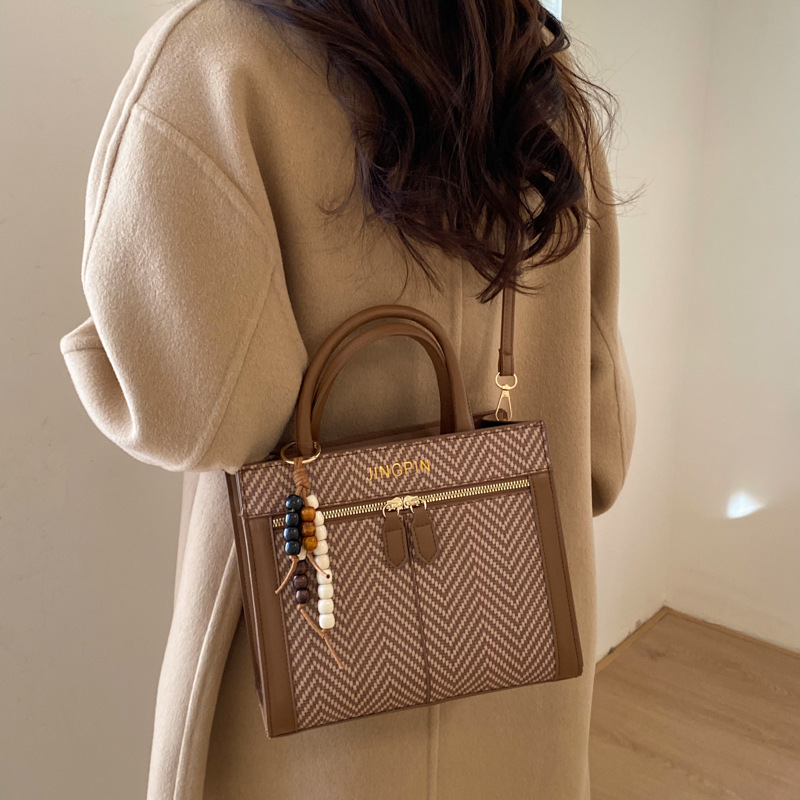 Qadın kiçik kvadrat çarpaz çanta, retro Koreya üslubu