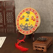 山海镇太极八卦凸镜挂件铜圆形黄铜板包实木颗粒板摆件门对马路口