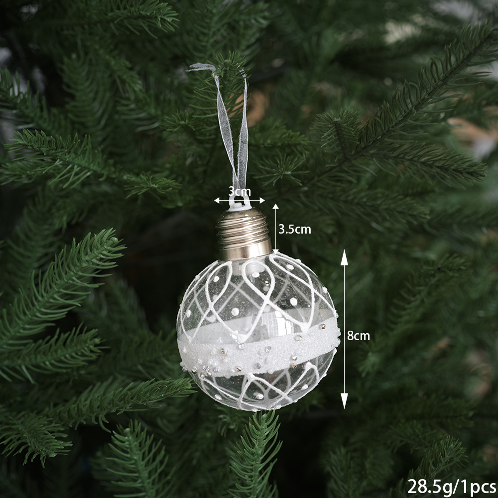 Bolas de Navidad transfronterizas decoración de Navidad colgante de árbol de Navidad lámpara luminosa bola bola de plástico accesorios de decoración de escena