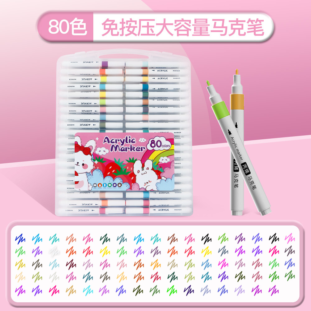 marcador de acrílico especial para estudiantes lavable no sucio mano diy cuaderno de dibujo de acuarela marcador de color plegable