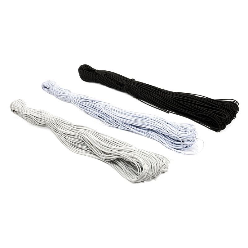 Cordón Elástico Redondo 2.5mm de Látex y Caucho, Alta Elasticidad, para Accesorios de Ropa image 1