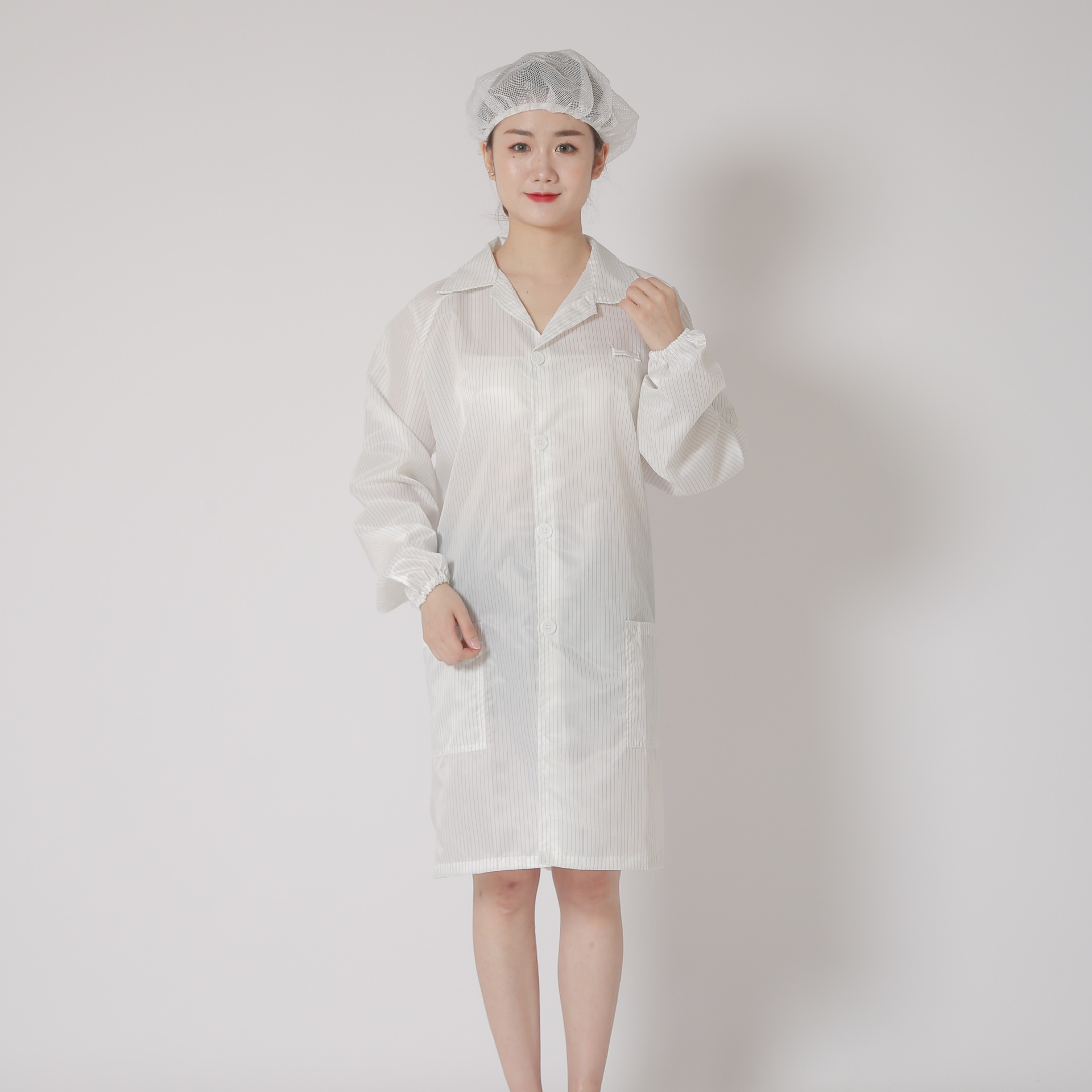 意景防静电工作服厂家直销防静电大褂  无尘大褂 工作服大褂