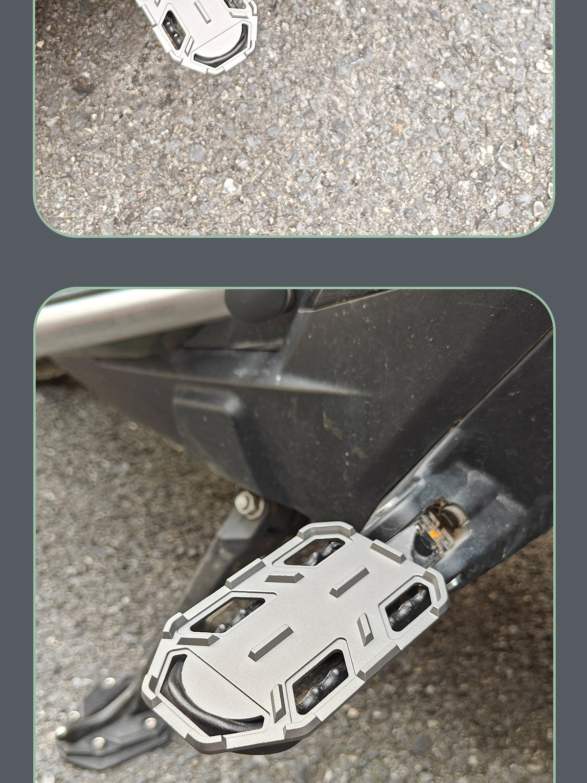 Suitable for Zontes 368g Motorcycle Modified Off-Road Anti-Slip Foot Pedals, Rear Footrests, Passenger Footrest Accessories