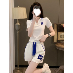 スポーツスーツ女子夏の学生韓国風ゆったりおしゃれネットセレブ小柄半袖ショートパンツカジュアルツーピーストレンドセット