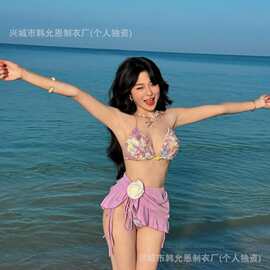 韩国2026新款夏泳衣女显瘦分体性感高级感比基尼四件套泡温泉保守